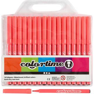 Colortime Pink Tusch 2 mm - 18 stk. Kvalitetstuscher