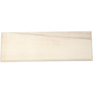 Elegant træskilt 10x30 cm med facetslebet kant
