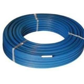 Henco Alupex-rør RIXc Ø16 x 2,0 mm x 50 m med 13 mm blå isolering - Meter pris