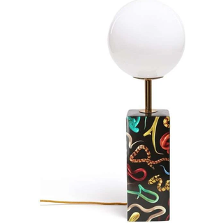 Seletti Toiletpaper Home Snakes Bordlampe Hvid/Multifarvet