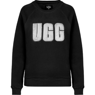 UGG Fuzzy Logo Crew Sweatshirt, Black - 6