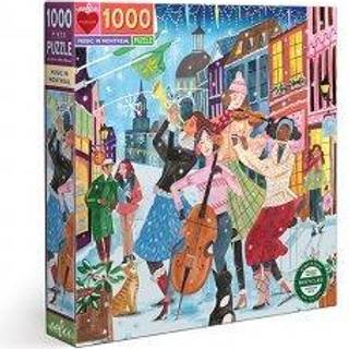 Eeboo: Stykke og k?rlighedsmusik i Montreal 1000 Piece Square Jigsaw Puzzle Jigsaw -puslespil for voksne og familier inkluderer blanke robuste st