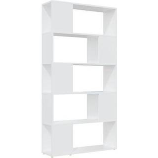 bogreol/rumdeler 80x24x155 cm konstrueret træ hvid