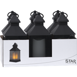 Star Trading - Lantern Flame Lantern - 25 cm - Sort