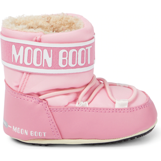 Moon Boot Kids Baby leather-trimmed snow boots - pink - EU 19