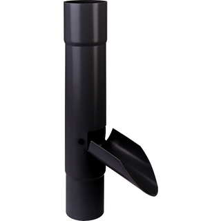 Plastmo vandudviser m/klap Ø75 sort 5259540