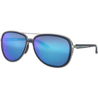 Oakley Kvinde OO4129 SPLIT TIME 412907 Solbriller Metal Blå Blå Rund Polariseret Prizm