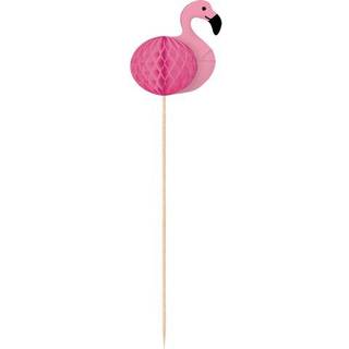 Honeycomb Flamingo pynte pinde 10 stk.