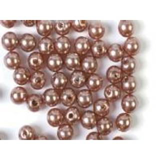 Voksperler 8mm 500g brun