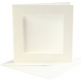 Passepartoutkort med kuvert, 12,5x12,5 cm, 13,5x13,5 cm Indhold: 1 pakke med 10 sæt passepartoutkort med kuvert Kort str.: 12,5x12,5 cm (220g) Kuvert str.: 12,5x12,5 cm (100g)
