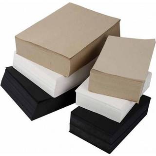 Karduspapir, A3,A4, 100+135 g, sort, grå, gråbrun, hvid, 6000 ass. ark/ 1 pk.