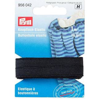 Knaphuls Elastik 18mm 1meter Sort