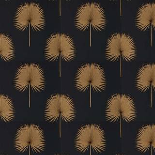 Fan Palm Charcoal/Gold - 216639