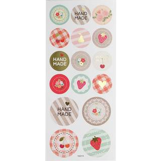 Håndlavede stickers - 10x23 cm ark med motiver
