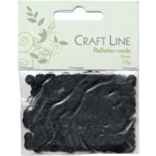 Pailletter Sort Runde 6mm 10g
