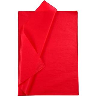 Rødt silkepapir 50x70 cm - 10 ark til dekoration