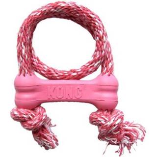 KONG Puppy Goodie Bone w/rope, farve Lyserød