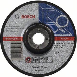 Bosch Slibeskive Metal 150x22,2x6mm K30 - 2608600389