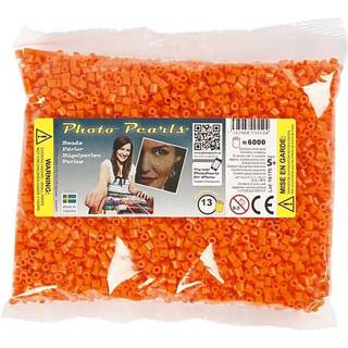 PhotoPearls Klar Orange 5x5 mm - 6000 stk. pakke