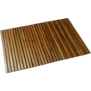 vidaXL Bademåtte 80x50 cm akacietræ badeværelse pedestal toilet bruser gulvtæppe underlag