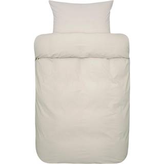 Krepp sengetøj 200x220 cm - Lyra beige - Sengetøj i 100% økologisk bomuld - Høie dobbelt dynebetræk