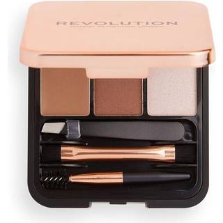 Makeup Revolution Brow Sculpt Kit Sæt til perfekte øjenbryn Skygge Brown 2.2 g - 2.2 g