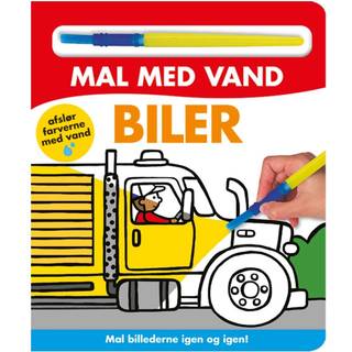 Mal med vand - Biler (papbog med pensel - farvelæg igen og igen)