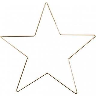 Metalstjerne Guld 30 cm, 1 stk Stjerne af metal med en diameter på ca. 30 cm.