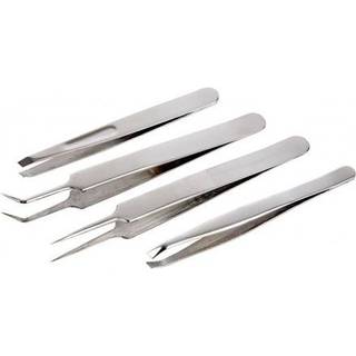 Pincet Sortiment - 4 stk. Metal, 9-12 cm