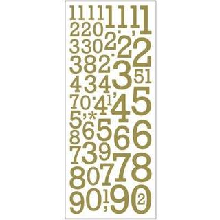 Focus Glitterstickers Gold Numbers - Klistermærker