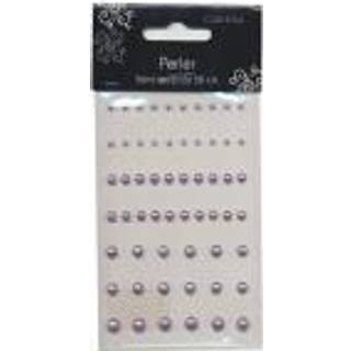 Selvklæbende Perle Halv Lilla 3-7mm - 58stk