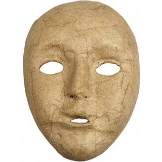 Håndlavet Helmaske i Papmaché - 17,5 x 12,5 cm