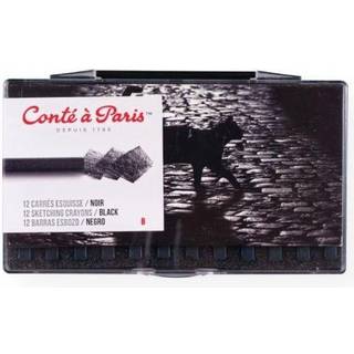 CONTE Black B Sketch Carre Crayon Cap In Plastic Box