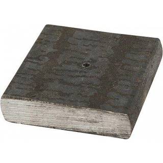 Metalfod i ubehandlet jern, 4x4 cm, 1 stk.