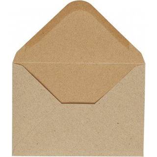 Klassiske kuverter 11,5x16 cm, 10 stk. i naturfarve