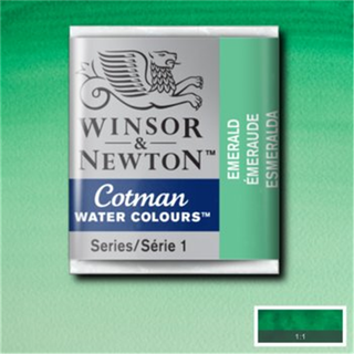 Winsor & Newton Cotman akvarelfarve half pan – Emerald 235