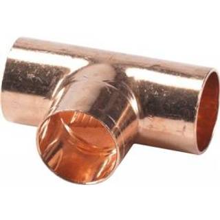 Lodde tee 28 - 15 - 28 mm. Med loddemuffer