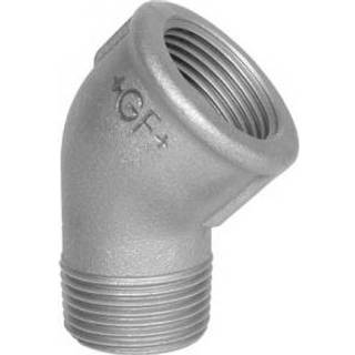 Vinkel 45° Galvaniseret 1" Muffe-Nippel