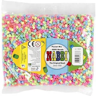 Nabbi Medium Rørperler Pastel Mix - 6000 stk