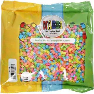 Nabbi Medium Rørperler Neon Mix - 6000 stk