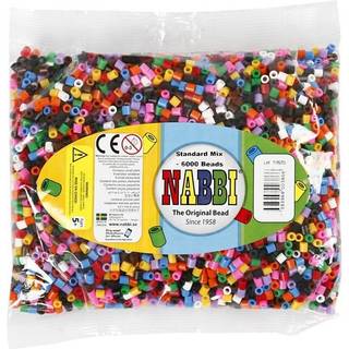 NABBI Rørperler 5x5 mm - 6000 stk. i Standardfarver