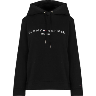 Tommy Hilfiger Heritage logo dame hættetrøje - Sort - Str. L - Modish.dk