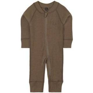 Lindberg Rib Merino Termoundertøjs-heldragt Merinould, Potato, 86-92