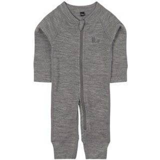 Lindberg Rib Merino Termoundertøjs-heldragt Merinould, Grey Melange, 62-68