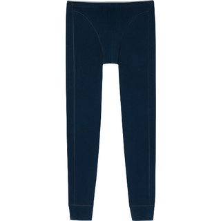 Schiesser Herren Lange Unterhose blau Baumwolle & Mix