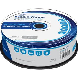 MediaRange BD-R DL 50 GB, Blu-ray - Roll 25szt