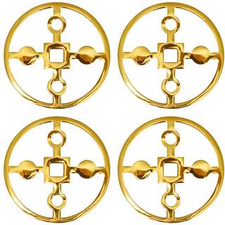 Hilke Collection Anima Gemella coasters 4-pak Forniklet messing