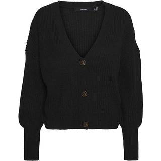Vero Moda - Sort - Vmlea Ls V-Neck Cuff Cardigan Noos - Large