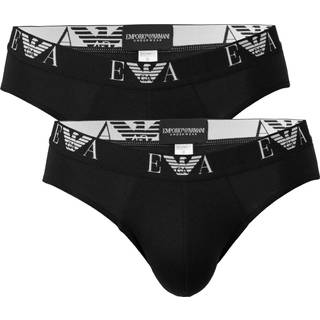 Armani Stretch Cotton Briefs 2-pak - Black - X-Large
