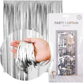 Party Curtain Sølv 100 X 240 Cm (se video)